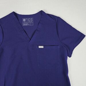 FIGS Catarina 1-Pocket Scub Top Women's Small‎ Blue PO1569 FW1000